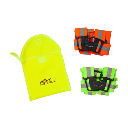 Safe Handler Reflective Fluorescent Adjustable Belt, Orange/Yellow (2-Pack) BLSH-ES-SV3OY-2A
